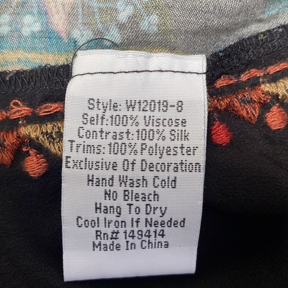 Johnny‎ Was Blouse Embroidered Floral Boho Tunic Long Sleeve Top - Picture 7 of 7